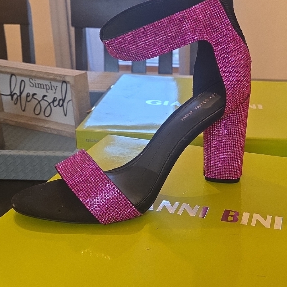 Gianni Bini Pink and Black Heels